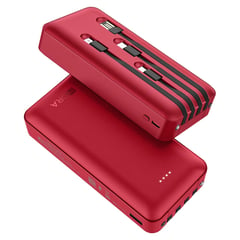 GENERICO - Power Bank 20000mAh Cuatro Cables GAR159 con Linterna