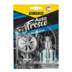 SIMONIZ - Kit Ambientador Auto Fresco Carro Nuevo más Repuesto 10ml