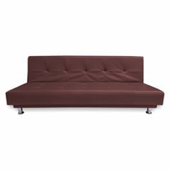 PRODESCANSO - Sofa Cama One En Ecocuero - CAFE