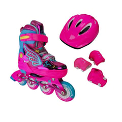 BLADERUNNER - Patines Semiprofesionales Kit Luna Con Luz Y Protecciones XS