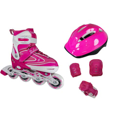 BLADERUNNER - Patines Semiprofesionales Kit Blades Protecciones M Fucsia