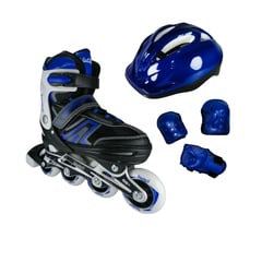 BLADERUNNER - Patines Semiprofesionales Kit Blades Protecciones S Azul