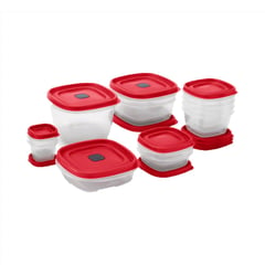 RUBBERMAID - Gran Set Envases Plásticos X12 Portacomidas