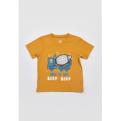 BABY PLANET - Camiseta Amarilla Estampada Para Bebe Niño .