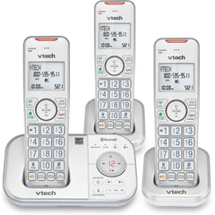 VTECH - Telefono Inalmabrico VTech Extended Range 3 Blanco Por 3