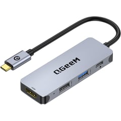 QGEEM - Adaptador USB Tipo C HDMI 4k Multi Puertos 4 En 1 USB 3.0 HUB