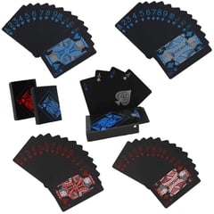 POKER - Juego de cartas 100% plastificadas black edition 2 barajas