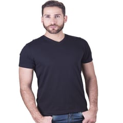 BOCARED - Camiseta Color Para Hombre Manga Corta Cuello V Básica Keith R..-