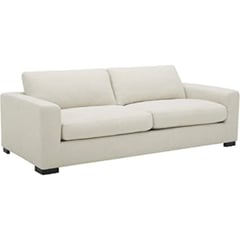 DELUXE FURNITURE - Sofá King 3 puestos Blanco cuerina 190x90x75