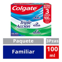 COLGATE - Oferta Crema Dental Triple Accion X 3und X 100ml