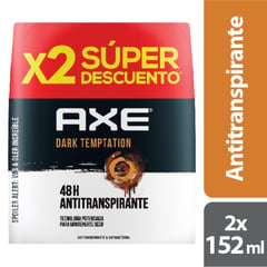 AXE - Desodorante Dark Temptation Of. Esp. X 2uni X 90gr