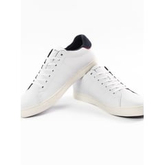 TOMMY HILFIGER - Tenis Cuero Con Monograma Hombre Blanco