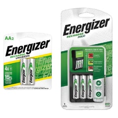 ENERGIZER - Cargador de Pilas MAXI Energizer + 2 Pilas AA