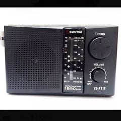 SONIVOX - Radio portátil 5 banda am fm vs-r118 con antena