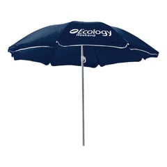 ECOLOGY - Sombrilla Parasol De Playa Weekend 2.10m Color Azul Marino Diseño De La Tela Liso