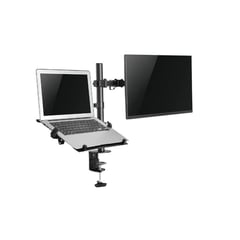 ERGONOMUS - Soporte Brazo Doble Para Portátil Y Monitor En Acero