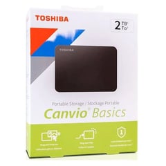 TOSHIBA - Disco duro externo 2tb canvio basics usb 3.0 negro