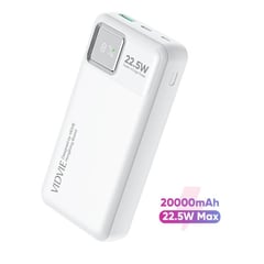 VIDVIE - Power Bank de 20000mAh con Pantalla LED Puerto USB - Tipo C.