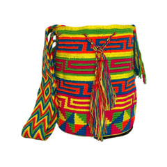 ARTESANAL - Mochila Wayúu Hecha a Mano 100 Original Colombiana WD-06