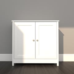 BERTOLINI - Mueble Recibidor Bifet 80cm en MDP 2 puertas Blanco