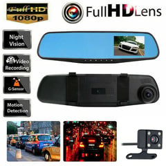 GENERICO - Espejo retrovisor tv doble camara para carro full hd vehículo 4.3''