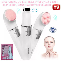 PROFESSIONAL SERIES - Combo tv spa facial + masajeador + exfoliador recargable