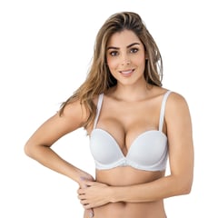 LEONISA - Brasier triple realce efecto 3D escote profundo