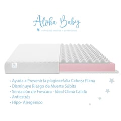 ALOHA BABY - Colchon para Cuna de Bebe Dual Cool 130X70x15