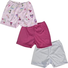 MUNDO BEBE - Short Bermudas Pantalonetas Niña Bebe X3 Unid