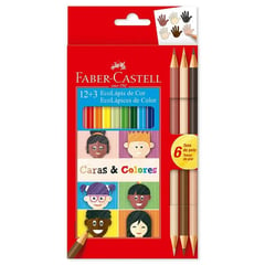 FABER-CASTELL - Colores Faber Castell Caras Y Colores 12+3 Unidades