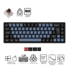 KEYCHRON - Teclado Mecánico K6 PRO QMK ISO Español switch brown