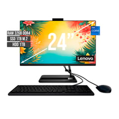 LENOVO - TODO EN UNO INTEL CORE I7-1260P SSD 1TB + HDD 1TB RAM 32GB LED 24 FHD