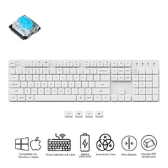 KEYCHRON - Teclado Mecánico K5SE White Led Edición Especial switch blue