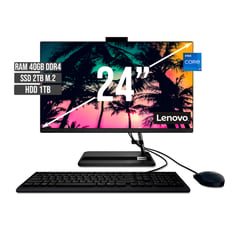 LENOVO - TODO EN UNO INTEL CORE I7-1260P SSD 2TB + HDD 1TB RAM 40GB LED 24 FHD