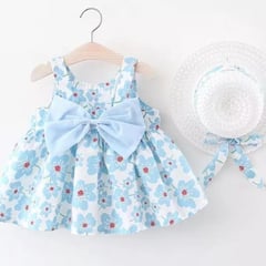 GENERICO - Vestido y sombrero Prendas niñas ropa conjuntos de vestir bebes niños