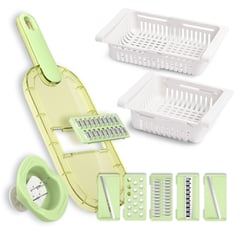 CHEF MASTER - Combo rallador cocina 6en1 Kit x2 Organizador nevera