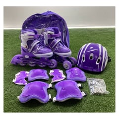 BEBESUNITA - Kit patínes 2 en 1 para niñas morado