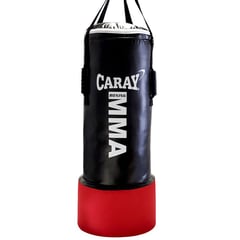 CARAY - Saco De Boxeo Profesional Caray Con Agarradera Negro-Rojo