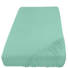 GENERICO - Sabana ajustable y 1 fundas cama sencillo verde menta 35 cms