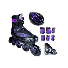 COUGAR - Combo Patines MZS833LG Con Protecciones M Morado