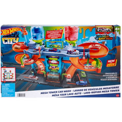 HOT WHEELS - City Pista Lavado De Vehiculos Megatorre Mattel