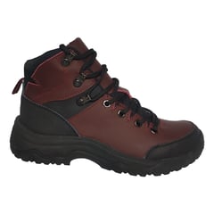 CALZADO CON ALTURA MONSERRATE - Botas en CUERO para mujer tipo outdoor marca Moreliber ref Loto Vino