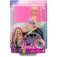BARBIE - Barbie Fashionista Muñeca Silla de Ruedas Morada Mattel