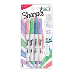 SHARPIE - Resaltador Marcador  S Note Pastel X4