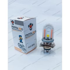 LEDMAX - Bombillo LED H4 Moto Corriente Directa Luz Blanca Y Federal