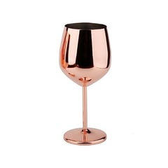 GENERICO - Copa de vino en acero inoxidable oro rosa