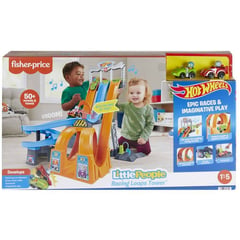 FISHER PRICE - Little People Pista De Carreras De Hot Wheels Mattel