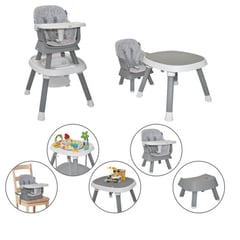 PRIORI - Silla Alta Comedor Escritorio Bebé 7 En 1 Seven Gris.