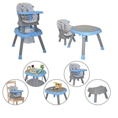 PRIORI - Silla Alta Comedor Escritorio Bebé 7 En 1 Seven Azul.