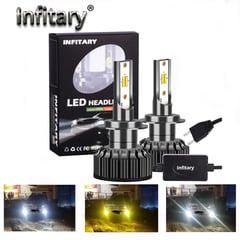 LEDMAX - 2 bombillos led infitary tricolor h7 16000lm moto yamaha r3